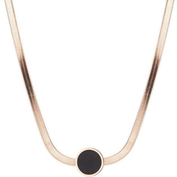 Snake Chain Enamel Choker Necklace - Picture 4 of 4